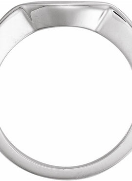 14K White Gold Matching Band for 5.2 mm Round Ring