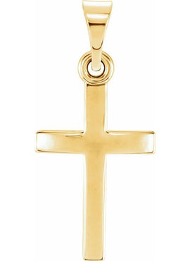 14K Rose Gold Cross Pendant