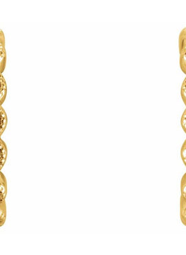 14K White Gold .08 CTW Natural Diamond 11.2 mm Hoop Earrings