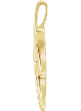 18K Yellow Gold Freeform Pendant