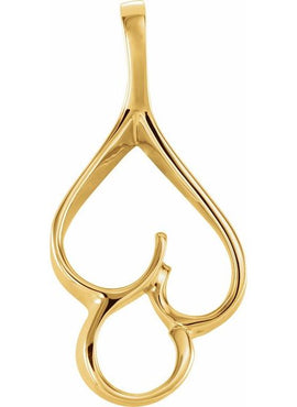 14K Yellow Gold Freeform Pendant