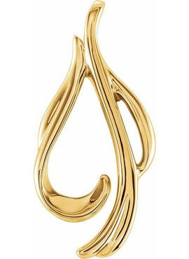 10K Yellow Gold Freeform Pendant