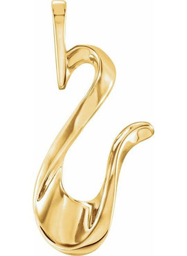 18K Yellow Gold Freeform Pendant