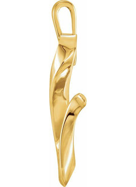 18K Yellow Gold Freeform Pendant