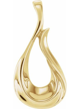 Platinum Freeform Pendant