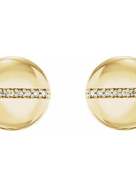 14K Yellow Gold .04 CTW Natural Diamond Circle Earrings