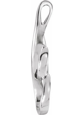 Platinum Freeform Pendant