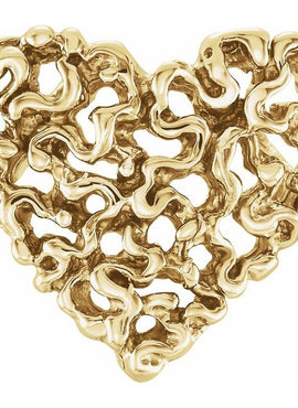 10K Yellow Gold Heart Pendant
