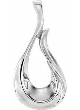 Platinum Freeform Pendant