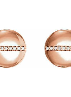 14K Yellow Gold .04 CTW Natural Diamond Circle Earrings