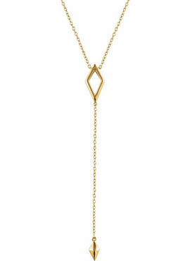 14K Yellow Gold Geometric 16-18
