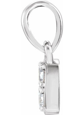 14K White Gold 1/4 CTW Natural Diamond Pendant