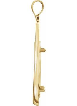 14K Yellow Gold Coin Frame Bezel Pendant Mounting for 27x2.2 mm Coin