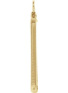 14K Yellow Gold Coin Frame Bezel Dangle for 23.5x14x1 mm Credit Suisse