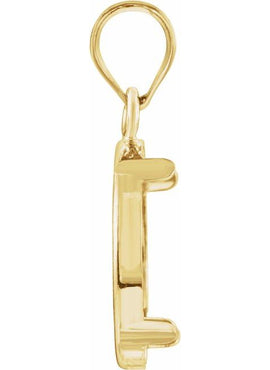 14K Yellow Gold Coin Frame Bezel Pendant Mounting for 13x1 mm Coin