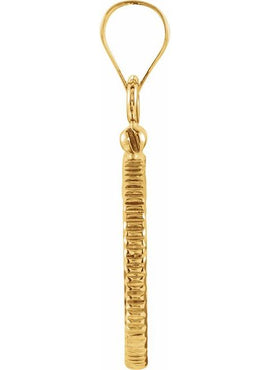 14K Yellow Gold Coin Frame Bezel Pendant Mounting for 16.5x1.1 mm Coin
