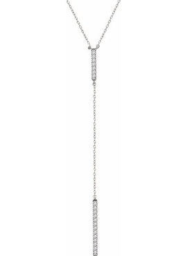 14K Yellow Gold  1/5 CTW Natural Diamond Bar 16-18