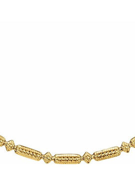 14K White Gold Beaded Bar 16-18