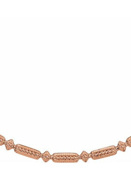 14K White Gold Beaded Bar 16-18