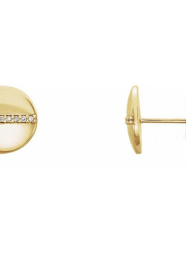 14K Yellow Gold .04 CTW Natural Diamond Circle Earrings