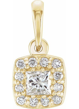 14K White Gold 1/4 CTW Natural Diamond Pendant