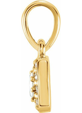 14K White Gold 1/4 CTW Natural Diamond Pendant