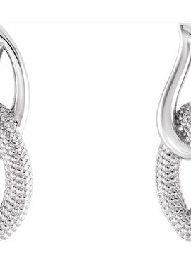 14K Yellow Gold Beaded Drop Earrings
