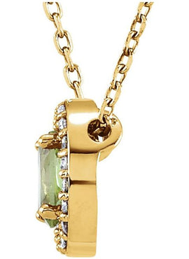 14K Yellow Gold Natural Citrine & .05 CTW Natural Diamond 16