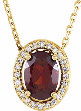 14K Yellow Gold Natural Citrine & .05 CTW Natural Diamond 16