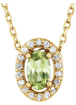 14K Yellow Gold Natural Citrine & .05 CTW Natural Diamond 16