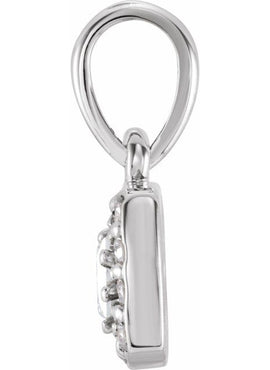 14K White Gold 1/4 CTW Natural Diamond Pendant