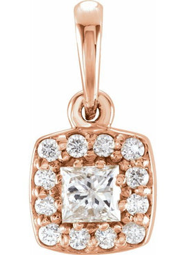 14K White Gold 1/4 CTW Natural Diamond Pendant