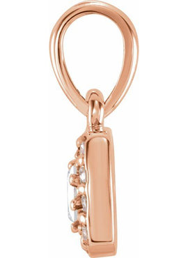 14K White Gold 1/4 CTW Natural Diamond Pendant