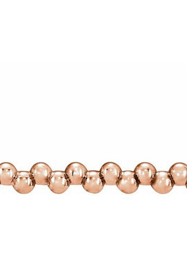 14K White Gold Beaded Bar 16-18