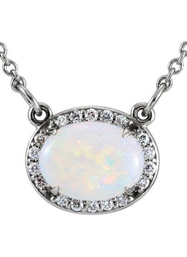 14K Yellow Gold Natural London Blue Topaz & .06 CTW Natural Diamond Halo-Style 16 1/2