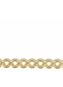 14K White Gold Circle Bar 16