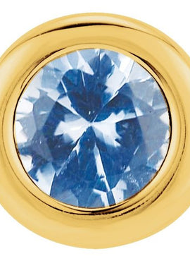 14K Yellow Gold 6 mm Imitation Peridot Pendant