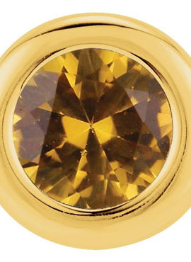 14K Yellow Gold 6 mm Imitation Peridot Pendant