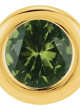 14K Yellow Gold 6 mm Imitation Peridot Pendant