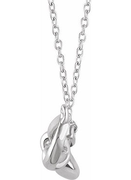 14K White Gold Bow 16-18