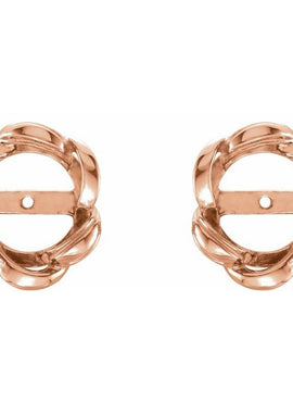 14K White Gold 7mm ID Earring Jackets