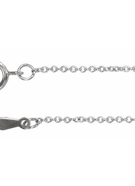 14K White Gold 1 mm Adjustable Cable 16-18