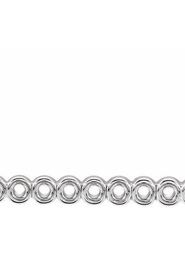 14K White Gold Circle Bar 16