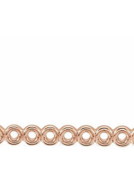 14K White Gold Circle Bar 16
