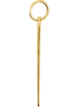 14K White Gold Triangle Pendant