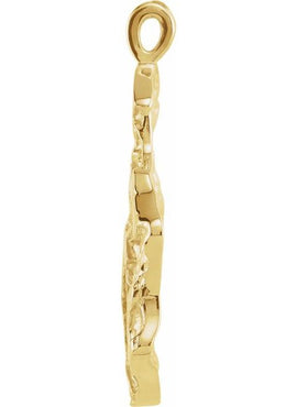 10K Yellow Gold Nugget Pendant