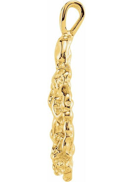 14K Yellow Gold Nugget Pendant