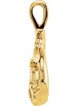 18K Yellow Gold Nugget Pendant