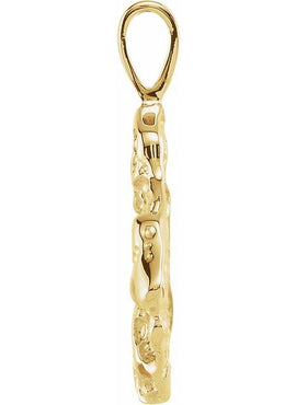 18K Yellow Gold Nugget Pendant