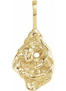 14K Yellow Gold Nugget Pendant